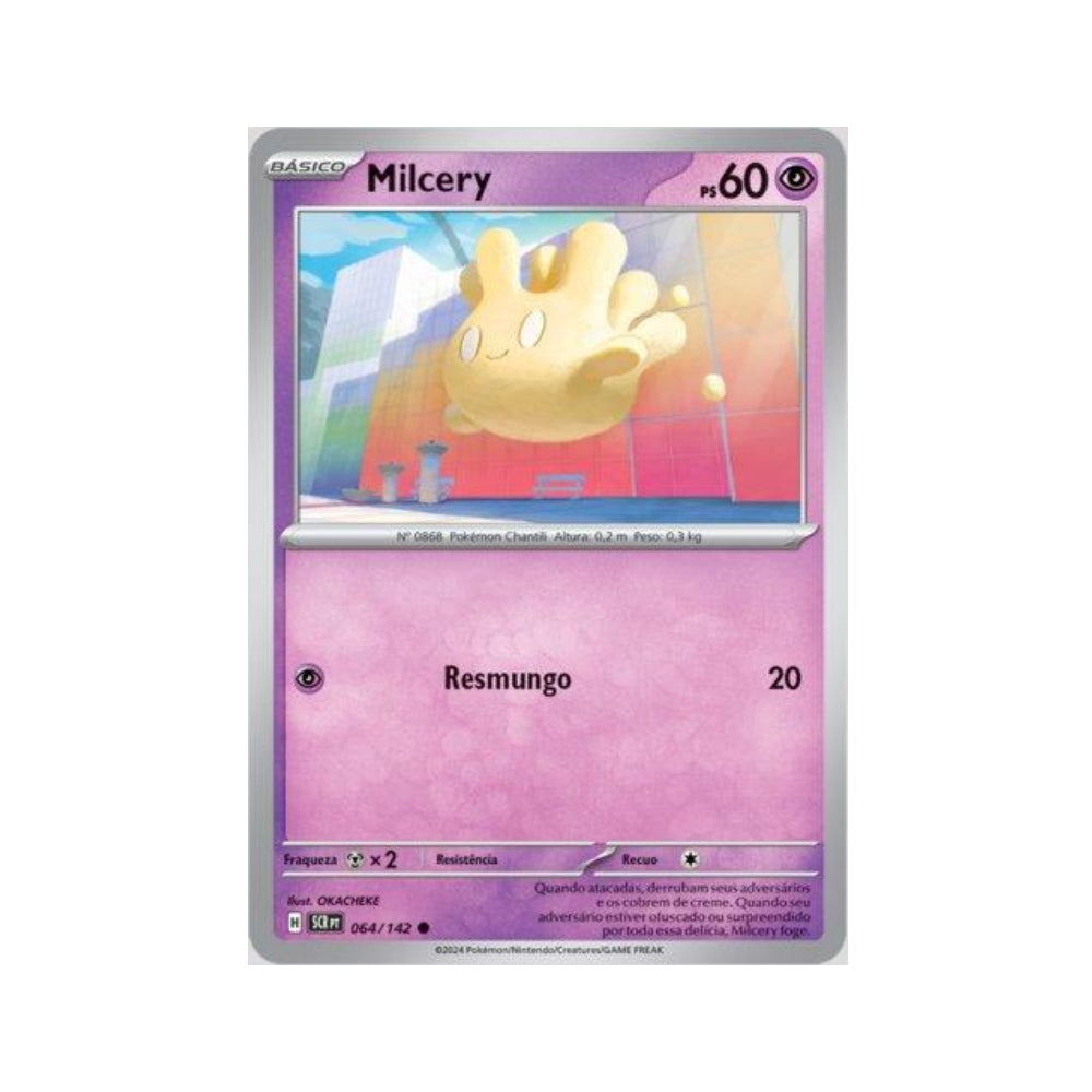 Milcery 064/142 in Portuguese Stellar Crown Pokémon TCG