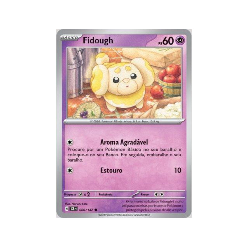 Fidough 066/142 in Portuguese Stellar Crown Pokémon TCG