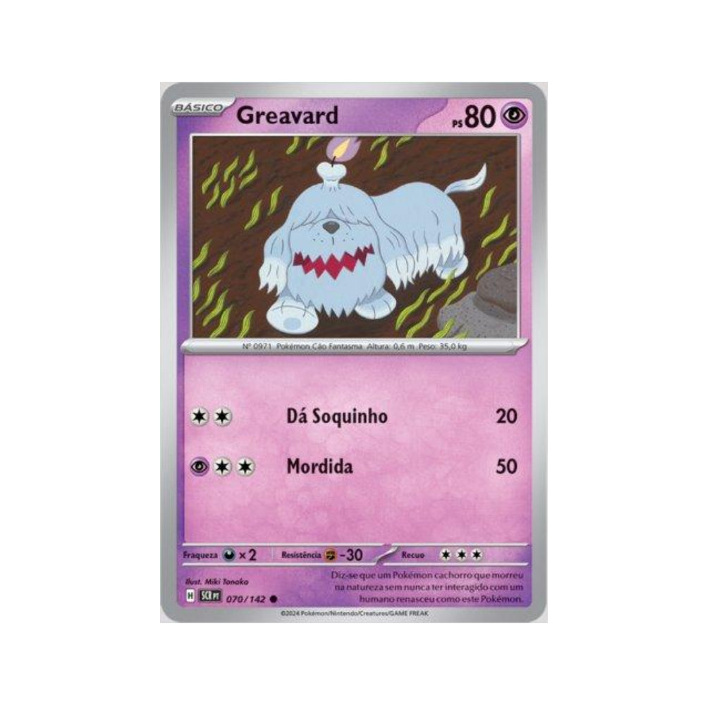 Greavard 070/142 in Portuguese Stellar Crown Pokémon TCG