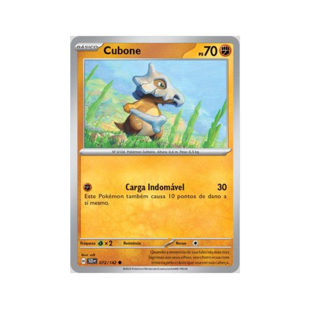 Cubone 072/142 in Portuguese Stellar Crown Pokémon TCG