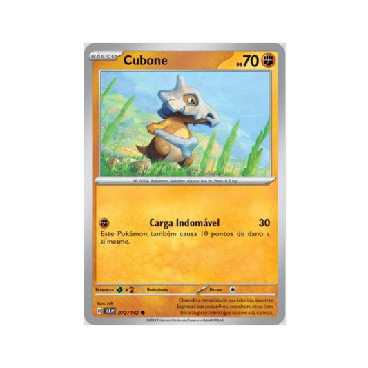 Cubone 072/142 in Portuguese Stellar Crown Pokémon TCG