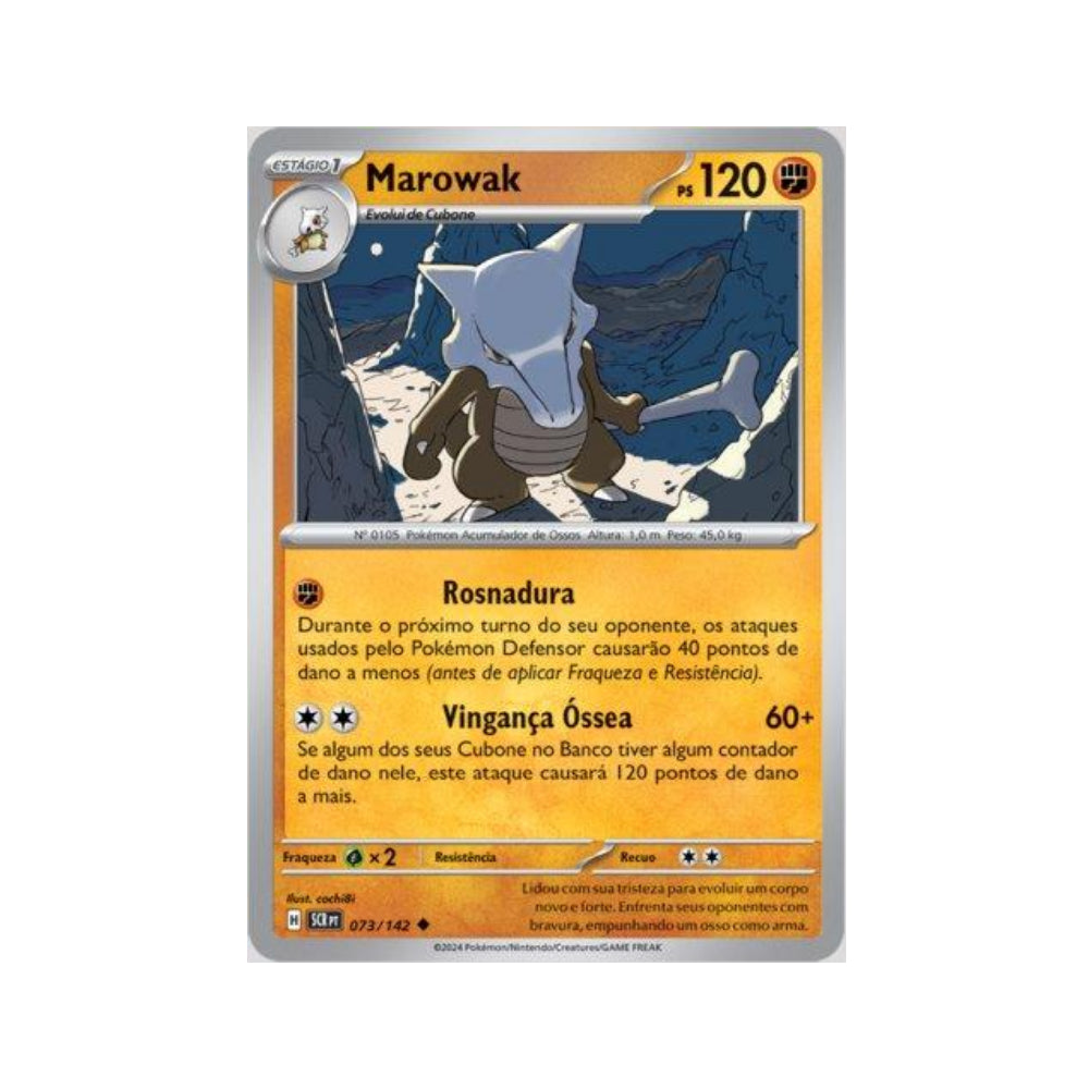 Marowak 073/142 in Portuguese Stellar Crown Pokémon TCG