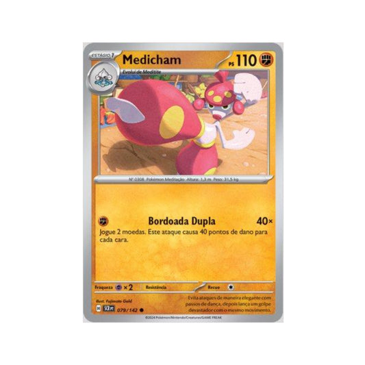 Medicham 079/142 in Portuguese Stellar Crown Pokémon TCG