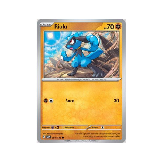 Riolu 081/142 in Portuguese Stellar Crown Pokémon TCG