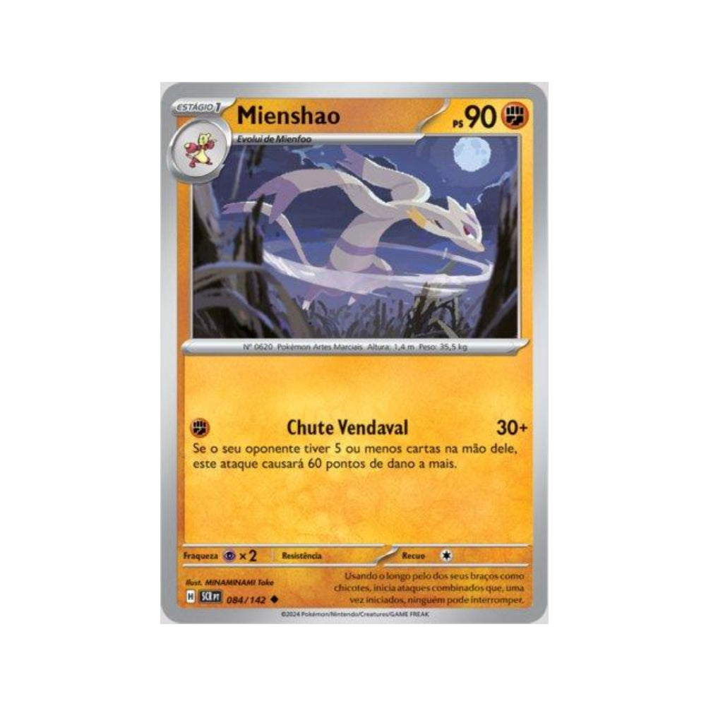 Mienshao 084/142 in Portuguese Stellar Crown Pokémon TCG