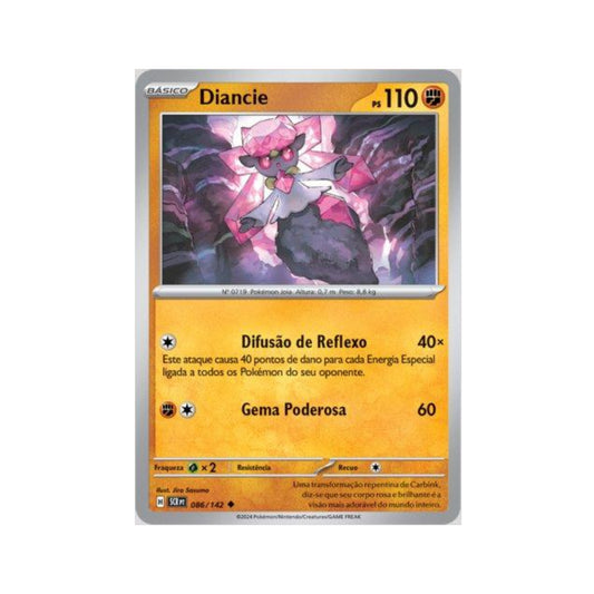 Diancie 086/142 in Portuguese Stellar Crown Pokémon TCG