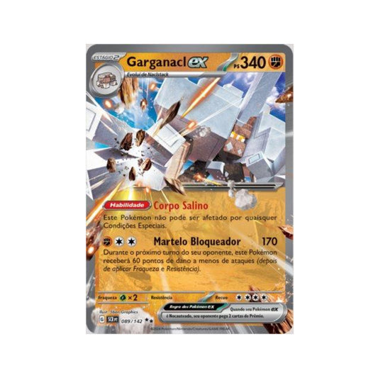 Garganacl ex 089/142 in Portuguese Stellar Crown Pokémon TCG