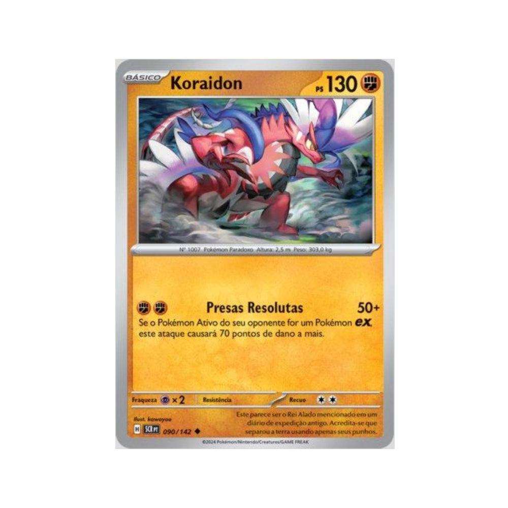 Koraidon 090/142 in Portuguese Stellar Crown Pokémon TCG