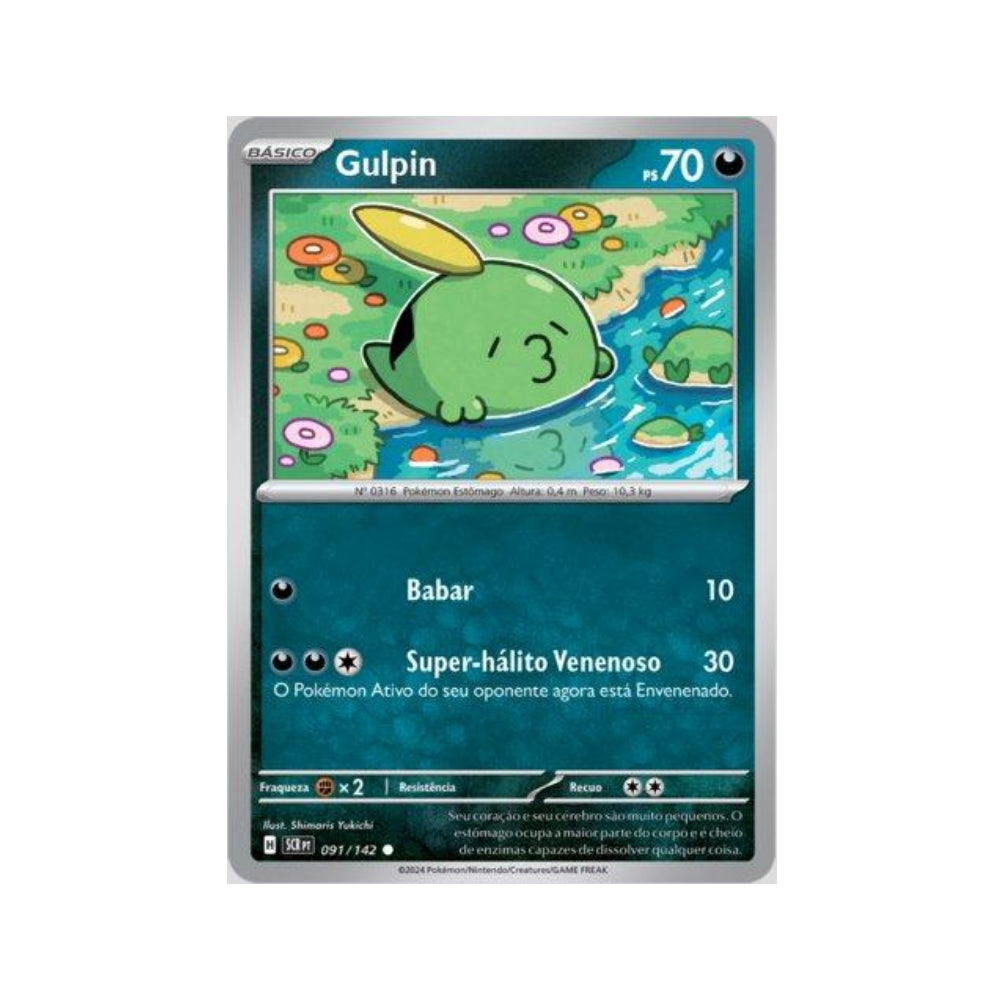 Gulpin 091/142 in Portuguese Stellar Crown Pokémon TCG