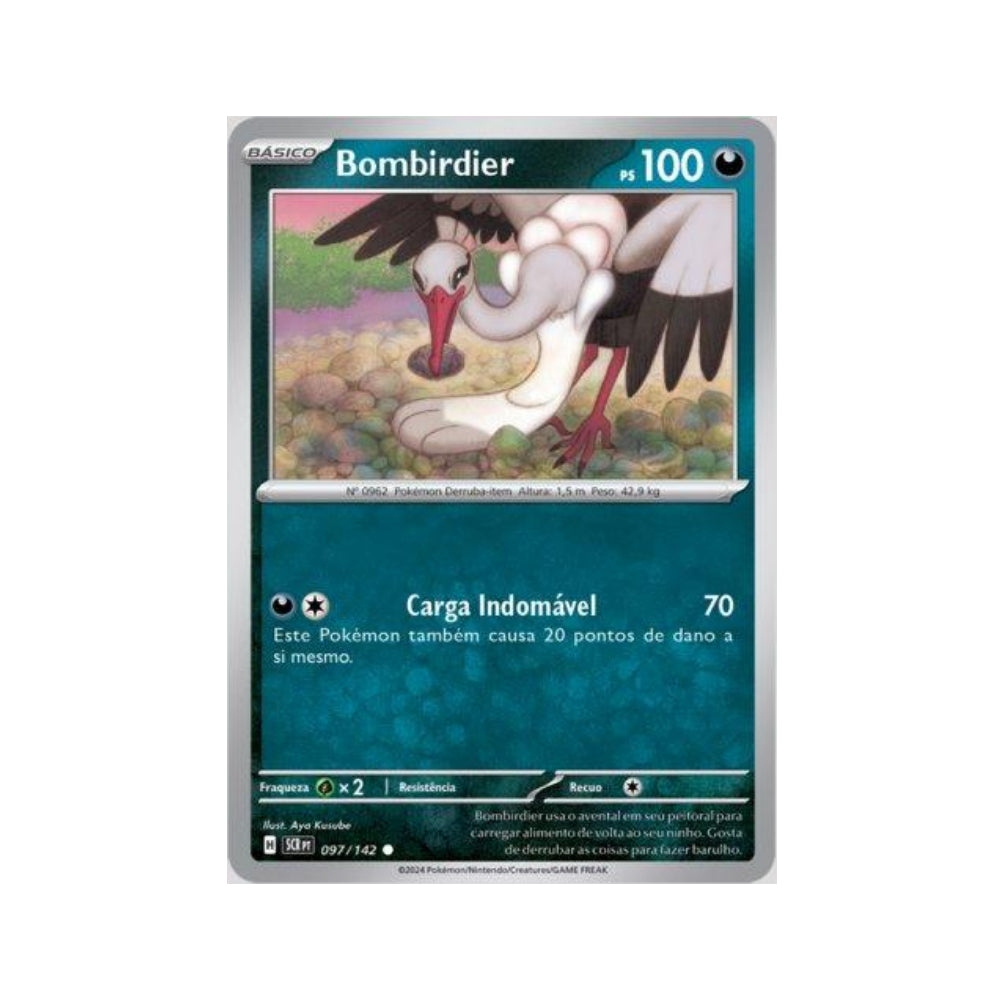 Bombirdier 097/142 in Portuguese Stellar Crown Pokémon TCG