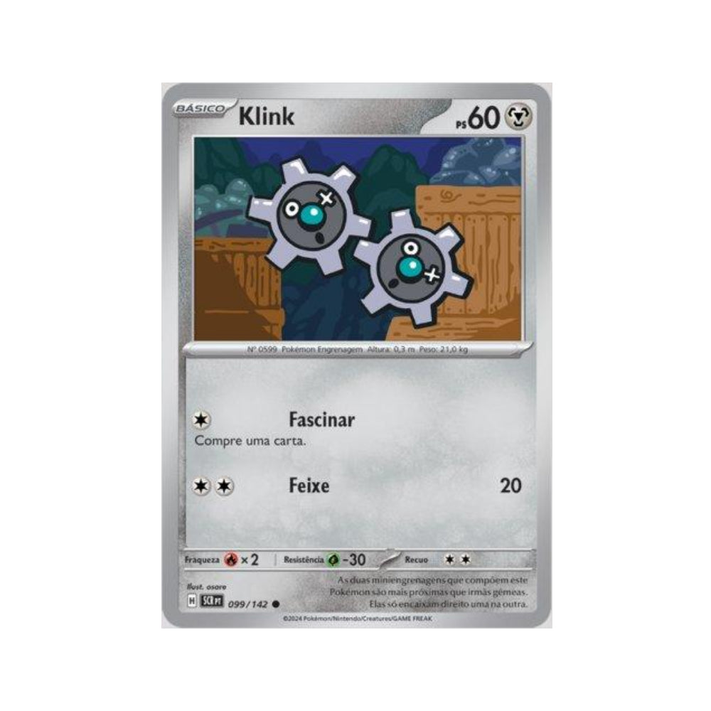 Klink 099/142 in Portuguese Stellar Crown Pokémon TCG