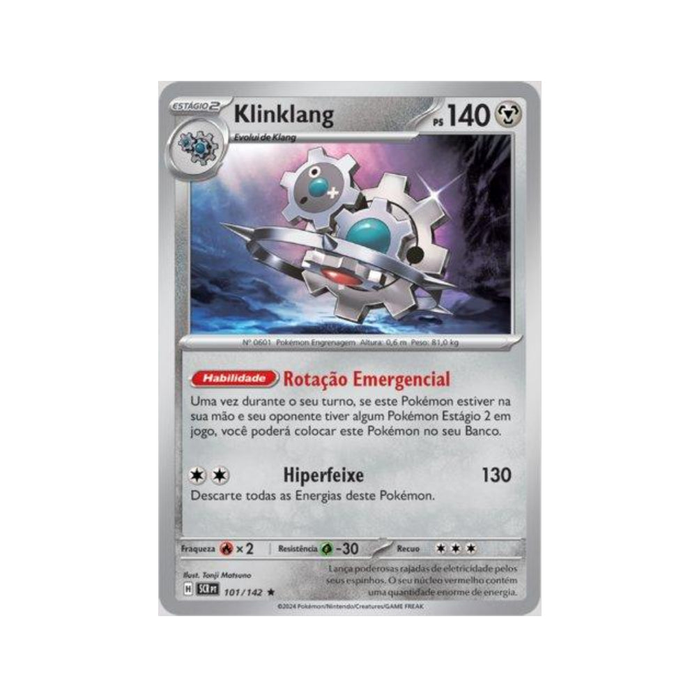 Klinklang 101/142 in Portuguese Stellar Crown Pokémon TCG