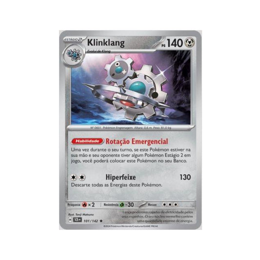 Klinklang 101/142 in Portuguese Stellar Crown Pokémon TCG