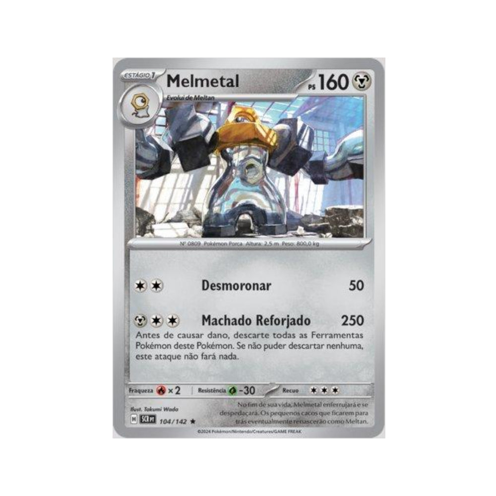 Melmetal 104/142 in Portuguese Stellar Crown Pokémon TCG