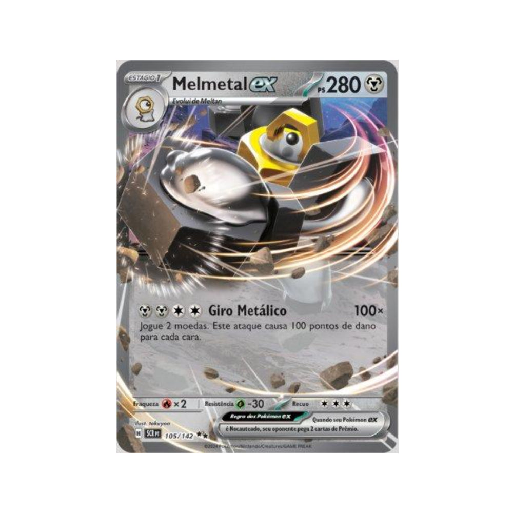 Melmetal ex 105/142 in Portuguese Stellar Crown Pokémon TCG