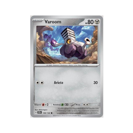 Varoom 108/142 in Portuguese Stellar Crown Pokémon TCG