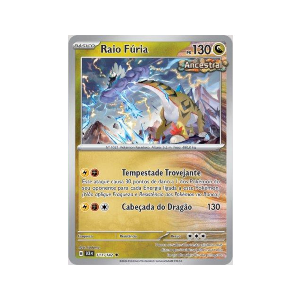 Raging Bolt 111/142 in Portuguese Stellar Crown Pokémon TCG