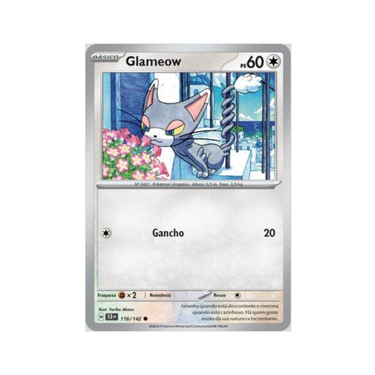 Glameow 116/142 in Portuguese Stellar Crown Pokémon TCG