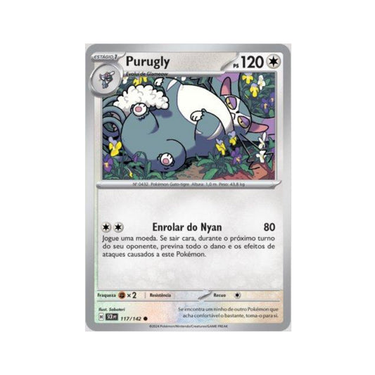 Purugly 117/142 in Portuguese Stellar Crown Pokémon TCG