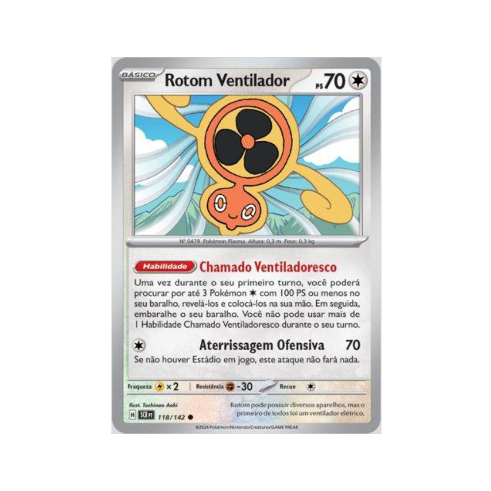 Fan Rotom 118/142 in Portuguese Stellar Crown Pokémon TCG