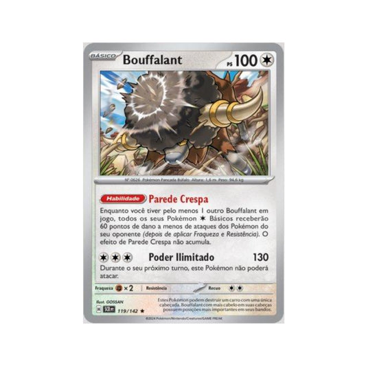 Bouffalant 119/142 in Portuguese Stellar Crown Pokémon TCG