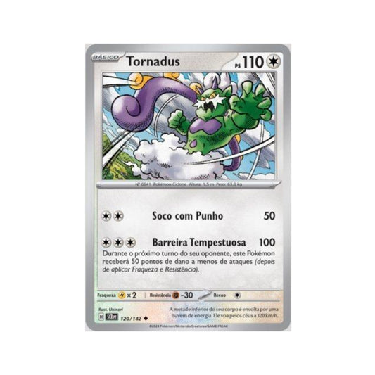 Tornadus 120/142 in Portuguese Stellar Crown Pokémon TCG