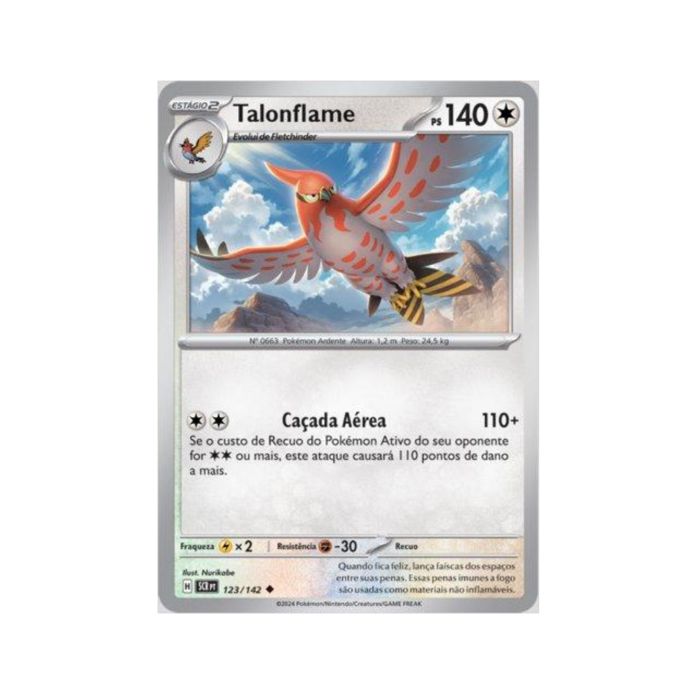 Talonflame 123/142 in Portuguese Stellar Crown Pokémon TCG