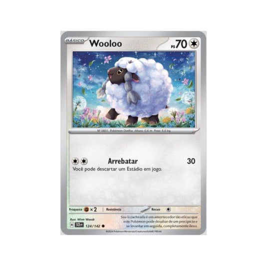 Wooloo 124/142 in Portuguese Stellar Crown Pokémon TCG