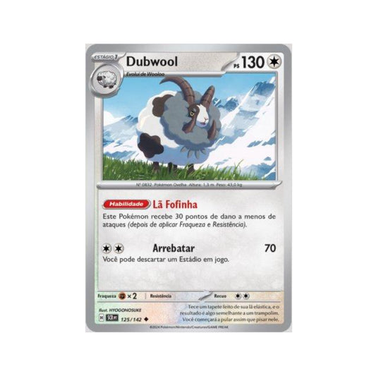 Dubwool 125/142 in Portuguese Stellar Crown Pokémon TCG