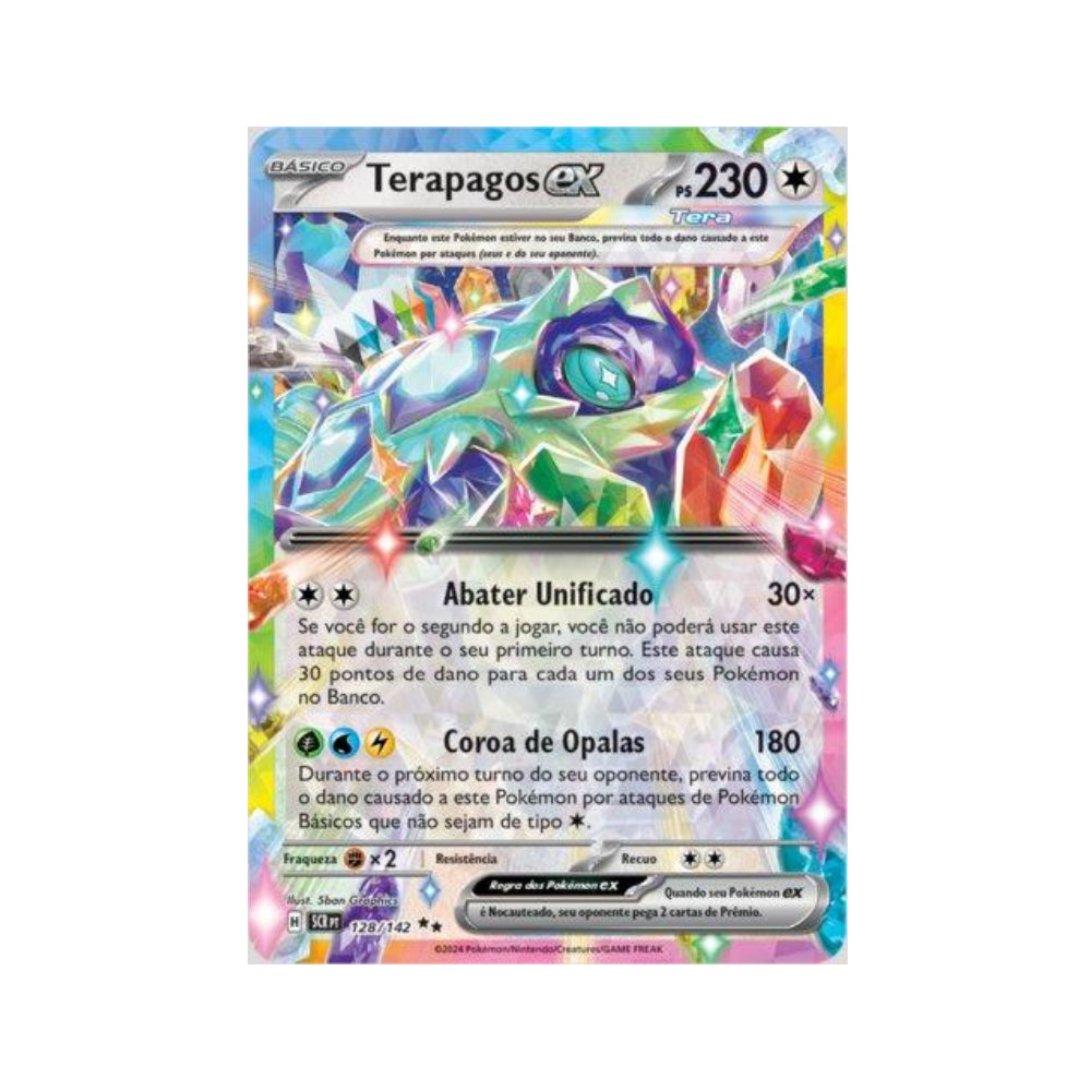 Terapagos ex 128/142 in Portuguese Stellar Crown Pokémon TCG