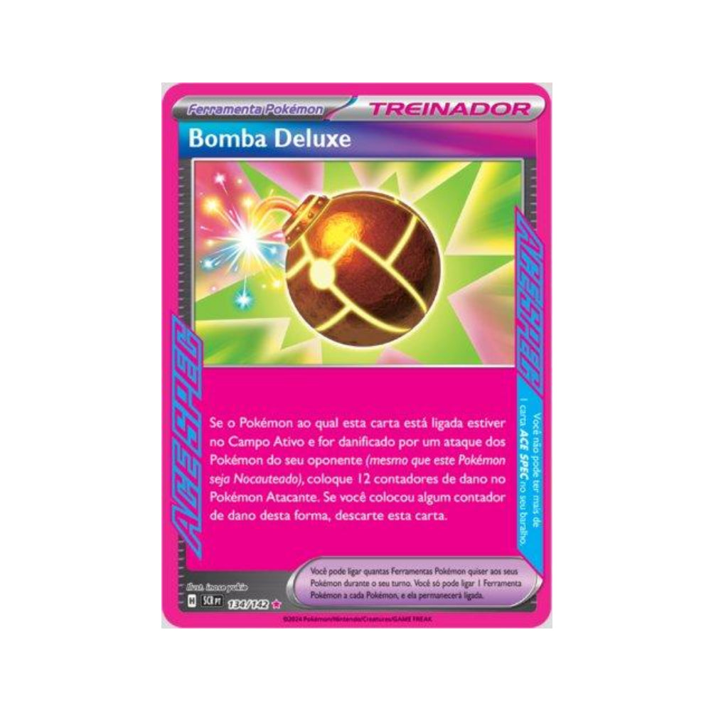 Deluxe Bomb 134/142 in Portuguese Stellar Crown Pokémon TCG