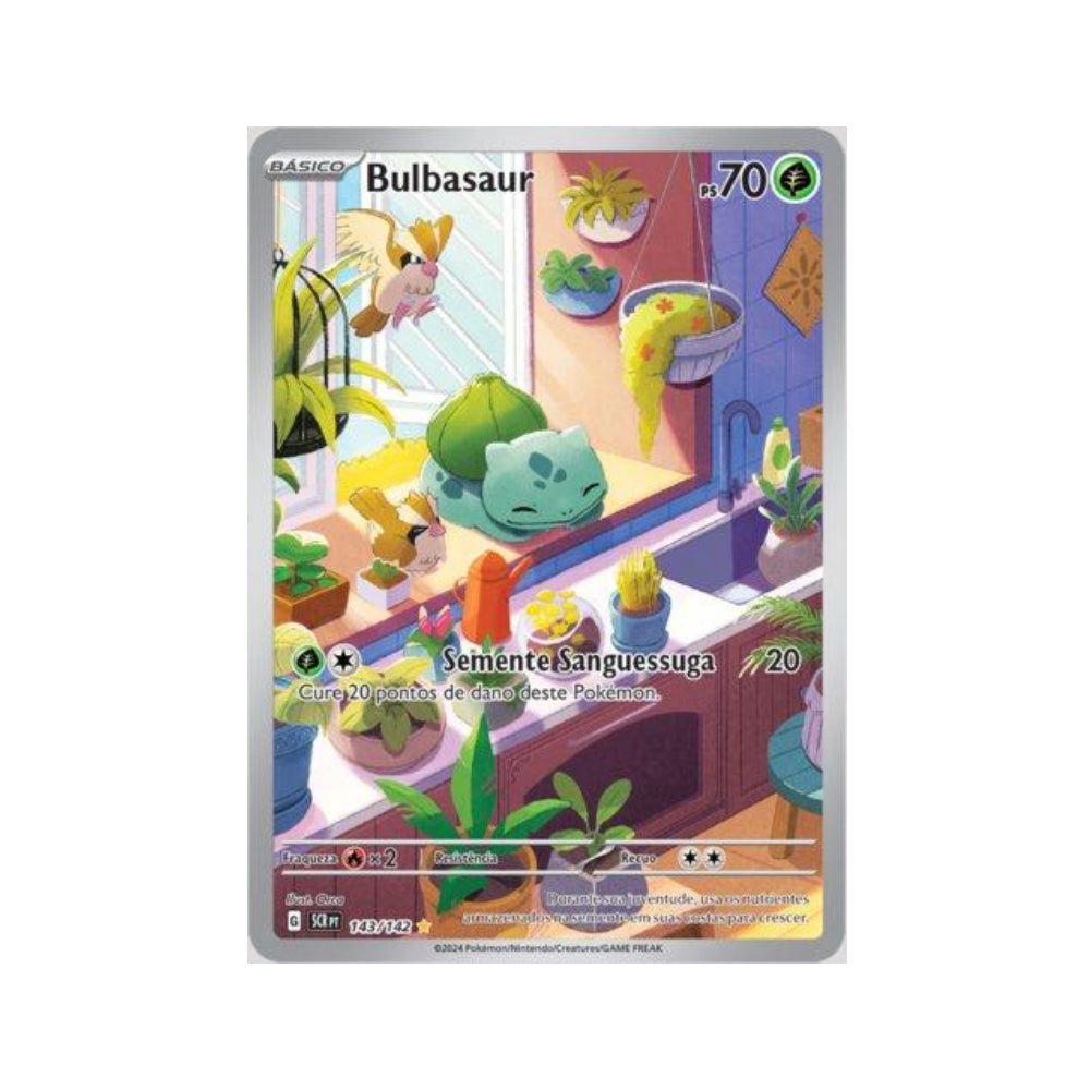 Bulbasaur 143/142 in Portuguese Stellar Crown Pokémon TCG