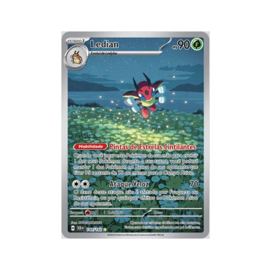 Ledian 144/142 in Portuguese Stellar Crown Pokémon TCG