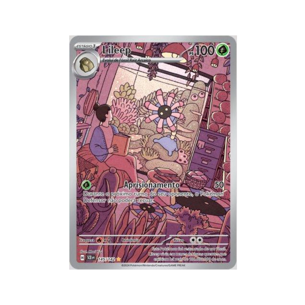 Lileep 145/142 in Portuguese Stellar Crown Pokémon TCG