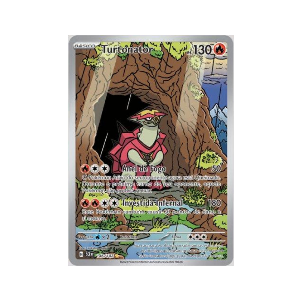 Turtonator 146/142 in Portuguese Stellar Crown Pokémon TCG