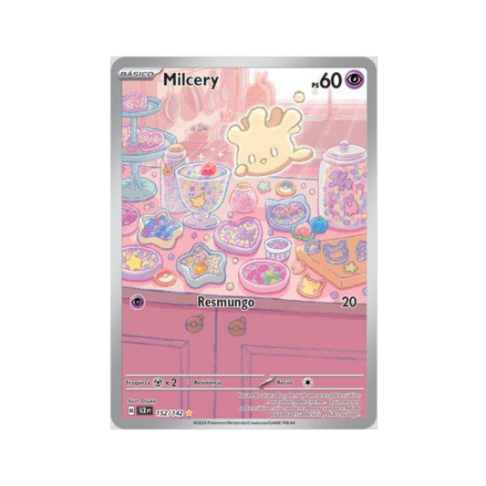 Milcery 152/142 in Portuguese Stellar Crown Pokémon TCG