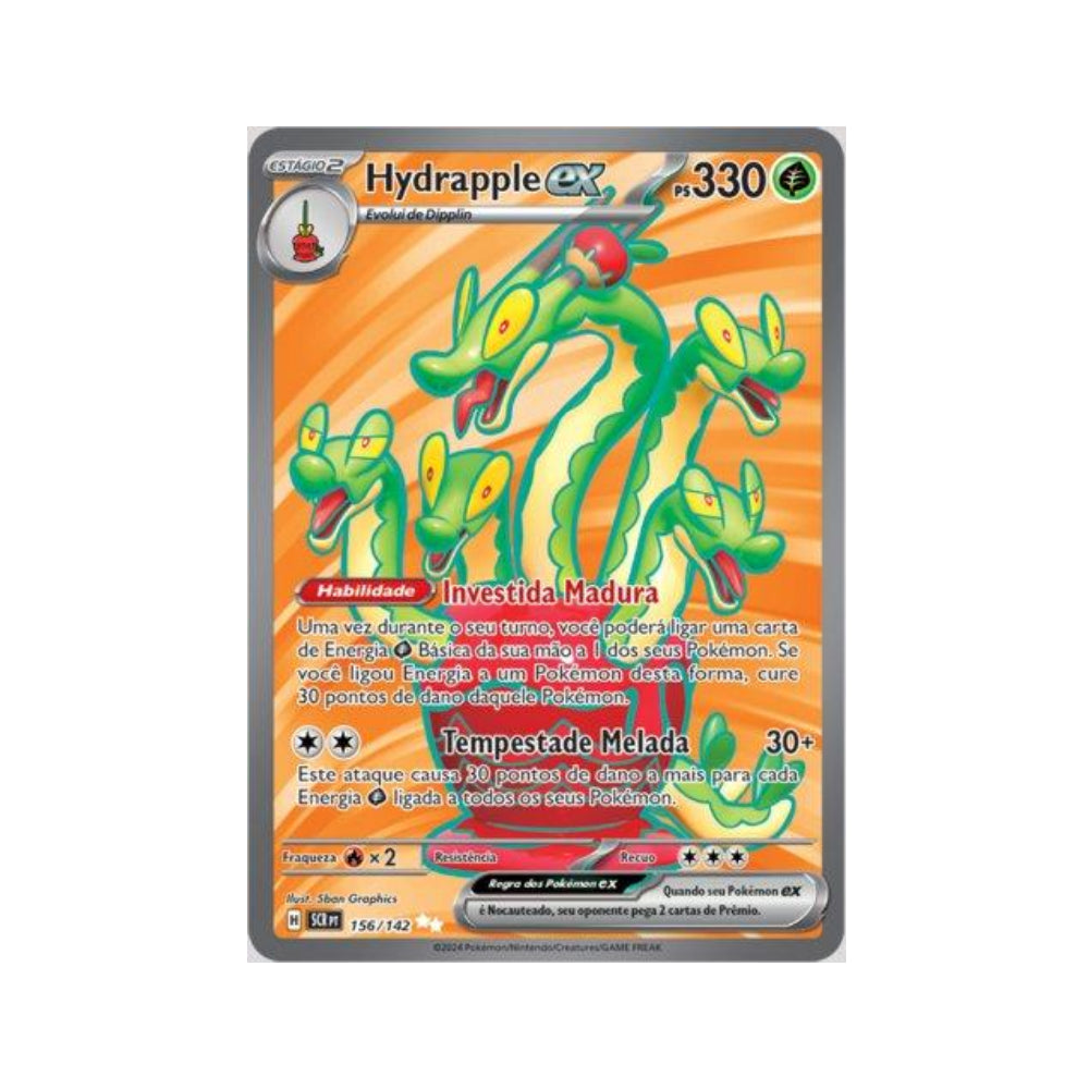 Hydrapple ex 156/142 in Portuguese Stellar Crown Pokémon TCG