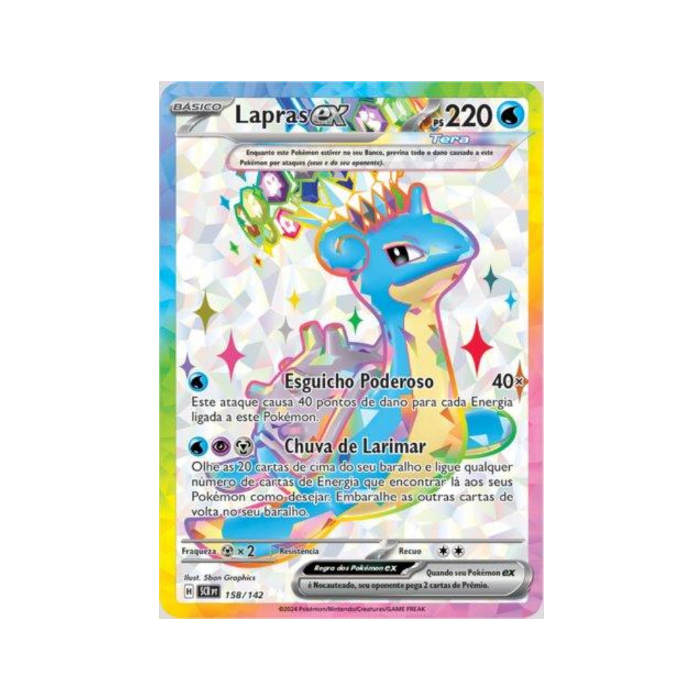 Lapras ex 158/142 in Portuguese Stellar Crown Pokémon TCG