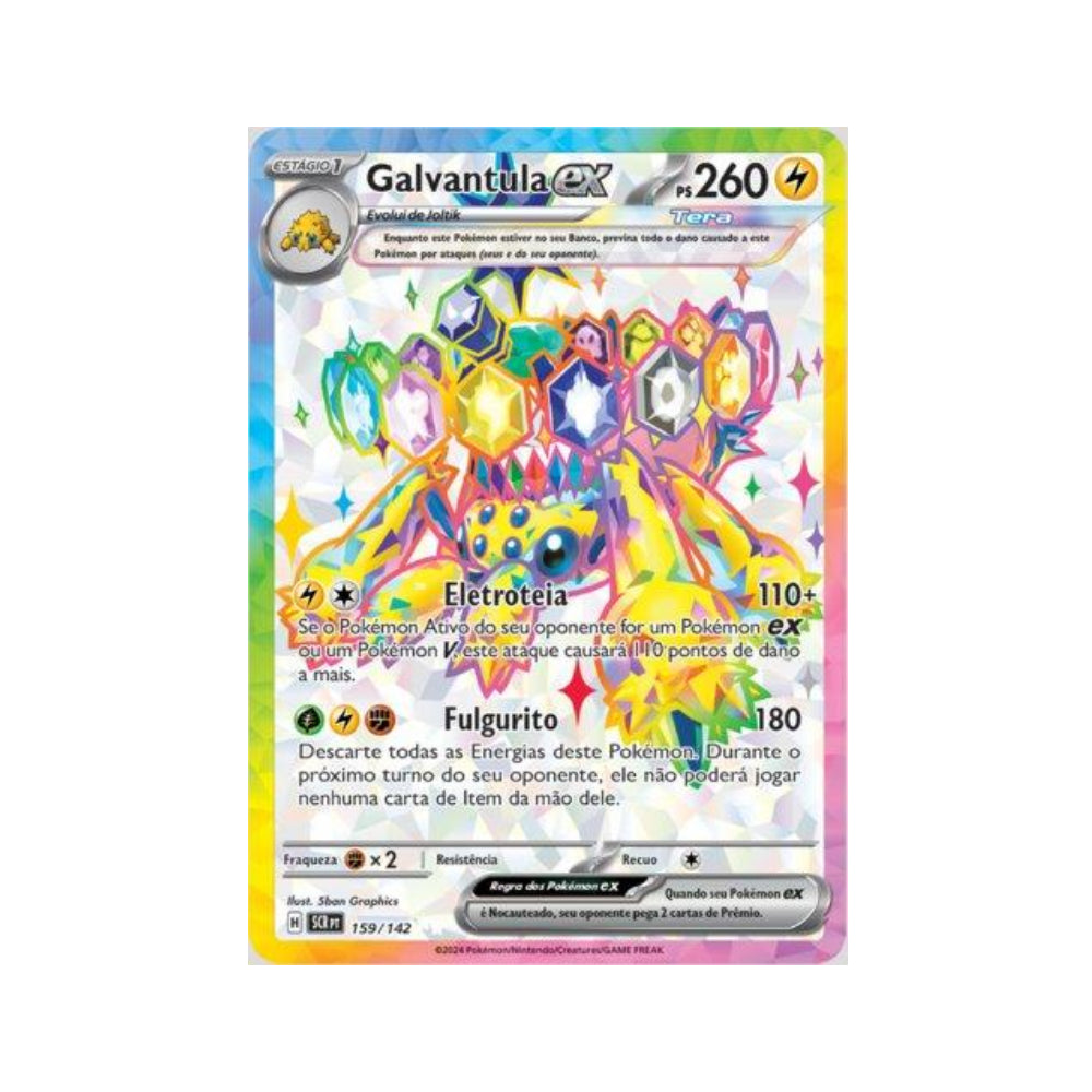 Galvantula ex 159/142 in Portuguese Stellar Crown Pokémon TCG