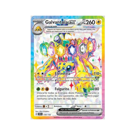 Galvantula ex 159/142 in Portuguese Stellar Crown Pokémon TCG