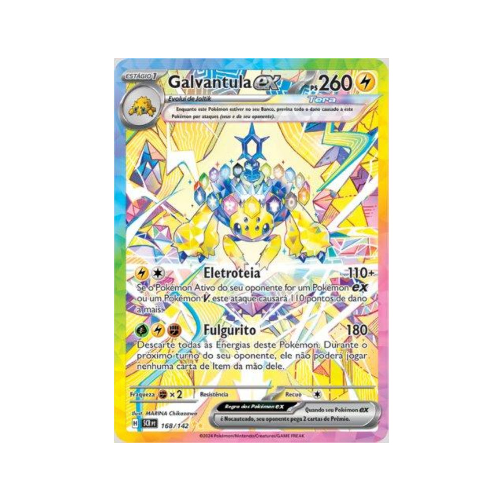 Galvantula ex 168/142 in Portuguese Stellar Crown Pokémon TCG