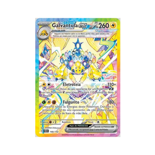 Galvantula ex 168/142 in Portuguese Stellar Crown Pokémon TCG