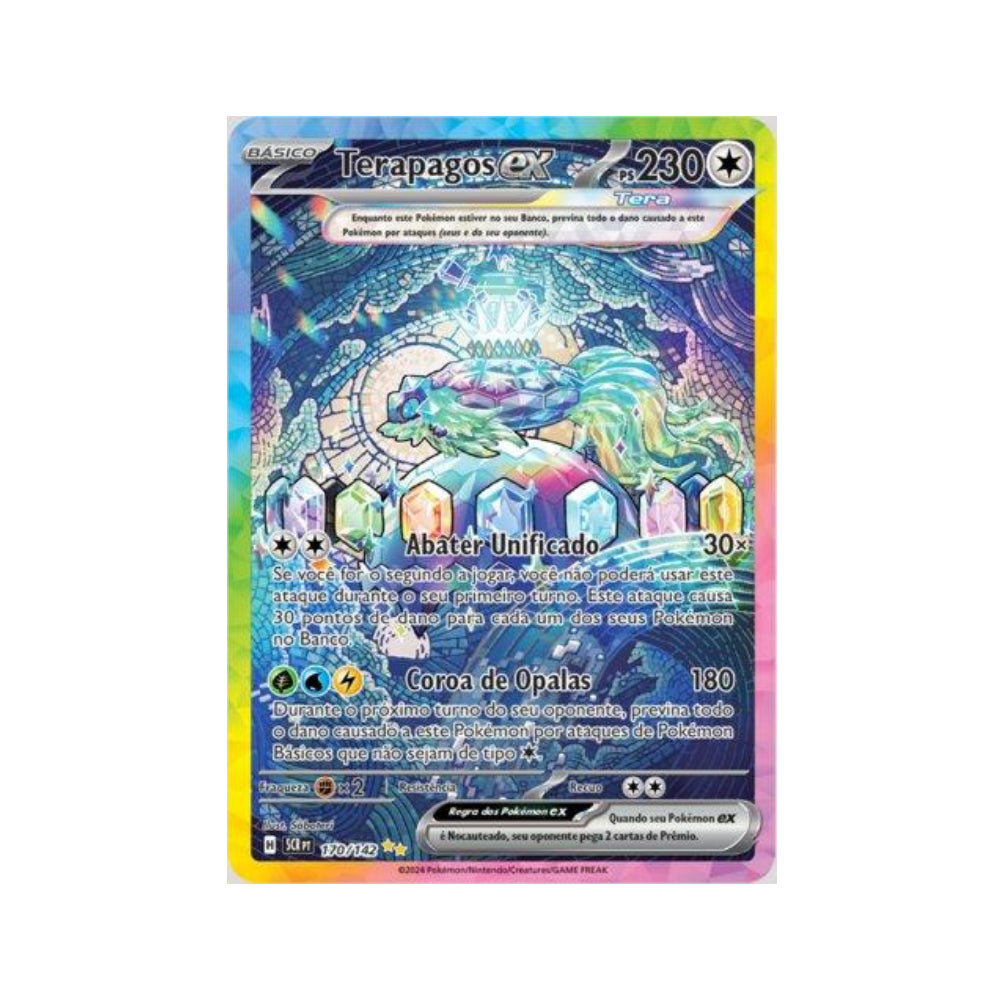 Terapagos ex 170/142 in Portuguese Stellar Crown Pokémon TCG