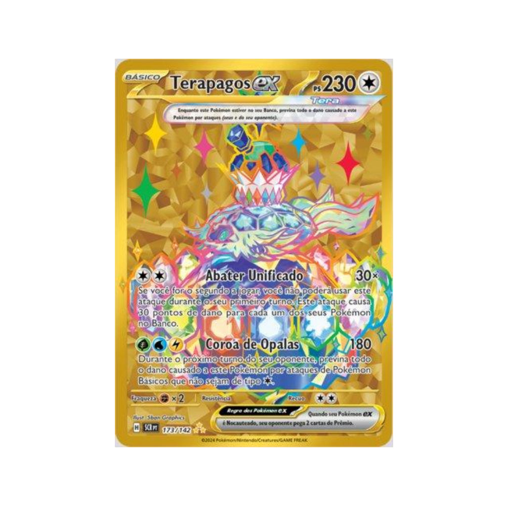 Terapagos ex 173/142 in Portuguese Stellar Crown Pokémon TCG