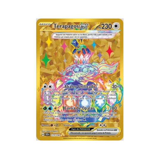 Terapagos ex 173/142 in Portuguese Stellar Crown Pokémon TCG