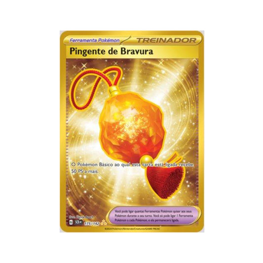 Bravery Charm 175/142 in Portuguese Stellar Crown Pokémon TCG