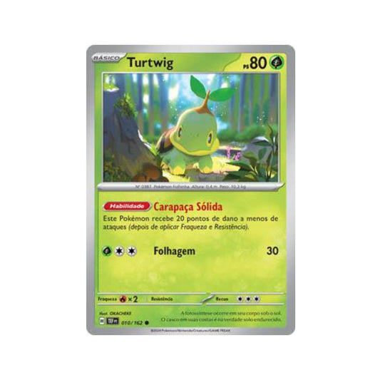 Turtwig 010/162 in Portuguese Temporal Forces Pokémon TCG