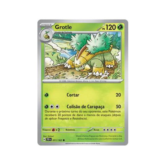 Grotle 011/162 in Portuguese Temporal Forces Pokémon TCG