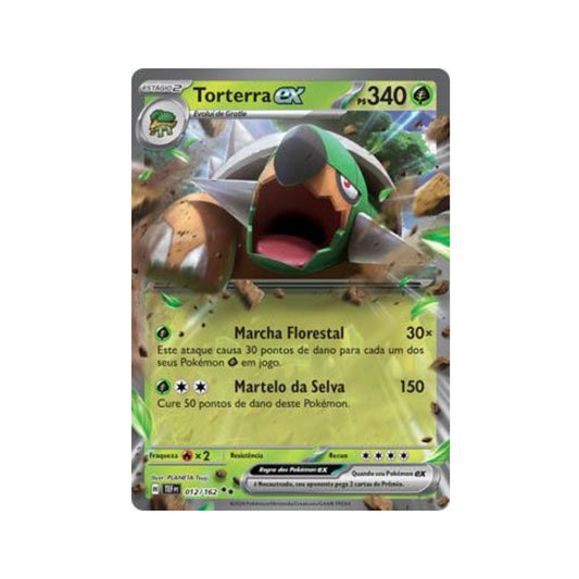 Torterra ex 012/162 in Portuguese Temporal Forces Pokémon TCG