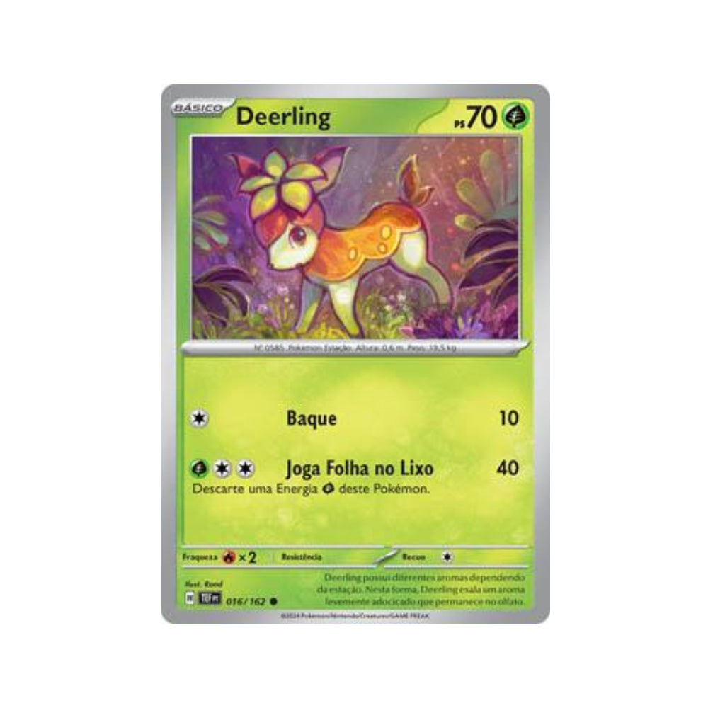 Deerling 016/162 in Portuguese Temporal Forces Pokémon TCG